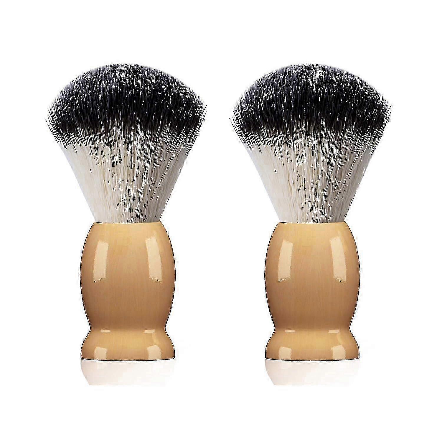 2024,2 Pack Shaving Brush for Men with Hard Wood Handle, Luxury P...