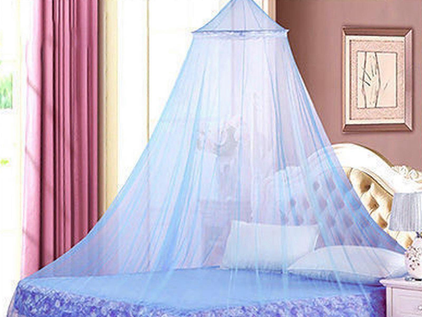 1PCS Dome Hanging Bed Canopy Mosquito Net Fit for Single Size Bed Blue