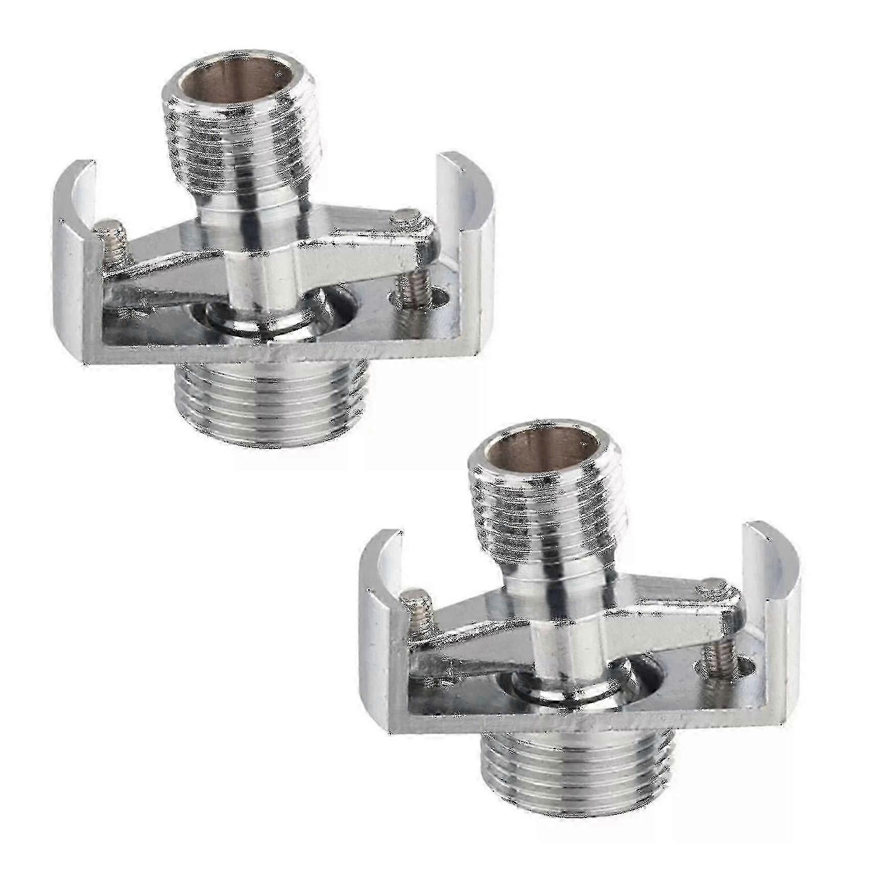 Haoyi Copper Shower Head with 2x Adjustable Angle Curved Foot and Eccentric Screw for Corner Installation