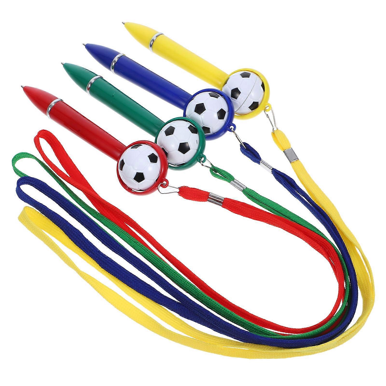 Soccer Pens Ballpoint Pen for Writing Use 4Pcs Colorful Assorted Pens