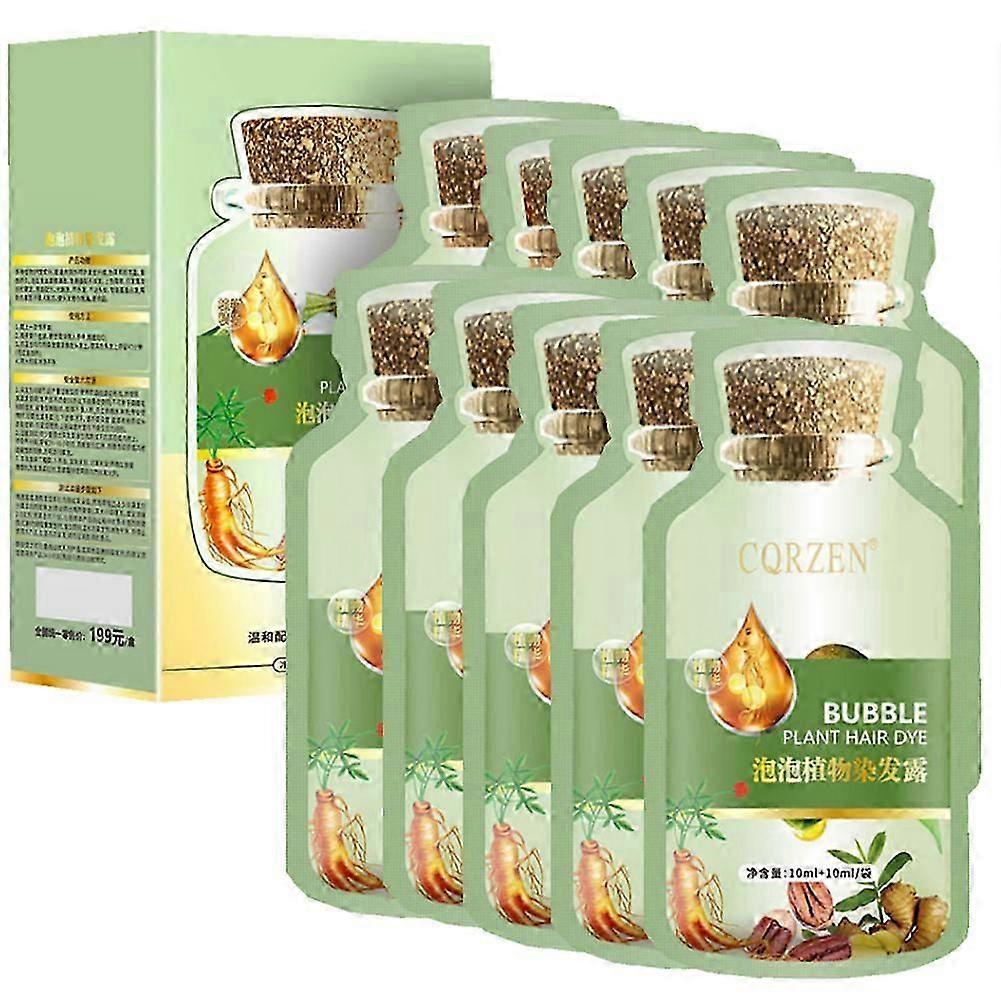Natural Plant Hair Dye Bubble New Botanical Based For Grey Hair Color Bubble Dye