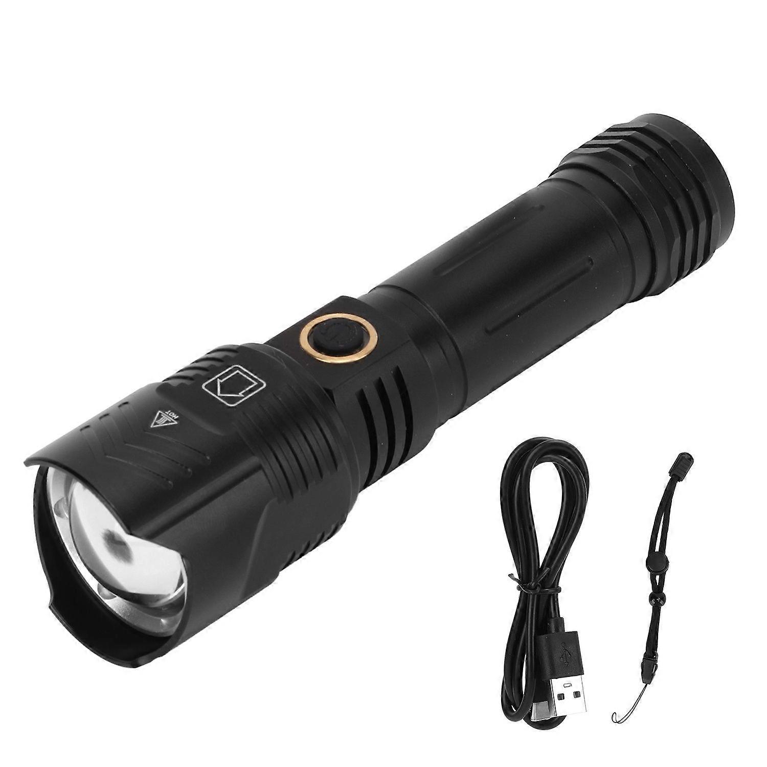 Camping Flashlight XHP160 - Ultra Bright, IPX4 Waterproof(Black)