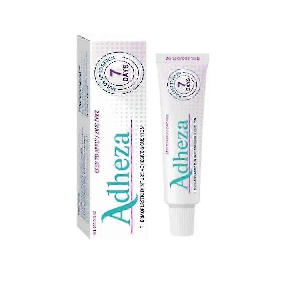 Adheza Thermoplastic Denture Adhesive, Zinc-Free Formula Long-Lasting Hold Up to 7 Days Secure Fit