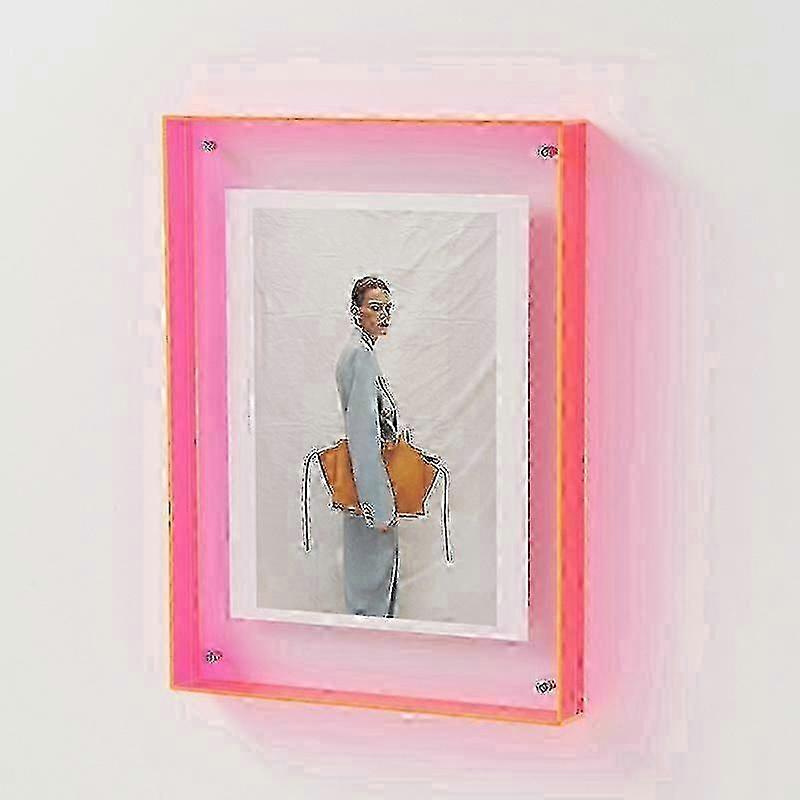 Modern Acrylic Photo Frame Colorful Picture Frame Without Photos Transparent Table Wall Decoration