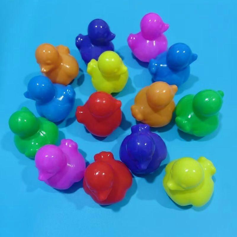 70pcs Duck Floating Toy: Pool Bath Toy - Duck Shaped Ball Pit Ball - Colorful Plastic Baby Plaything For Playroom Toddler Pool Bathtub Or Beach Play