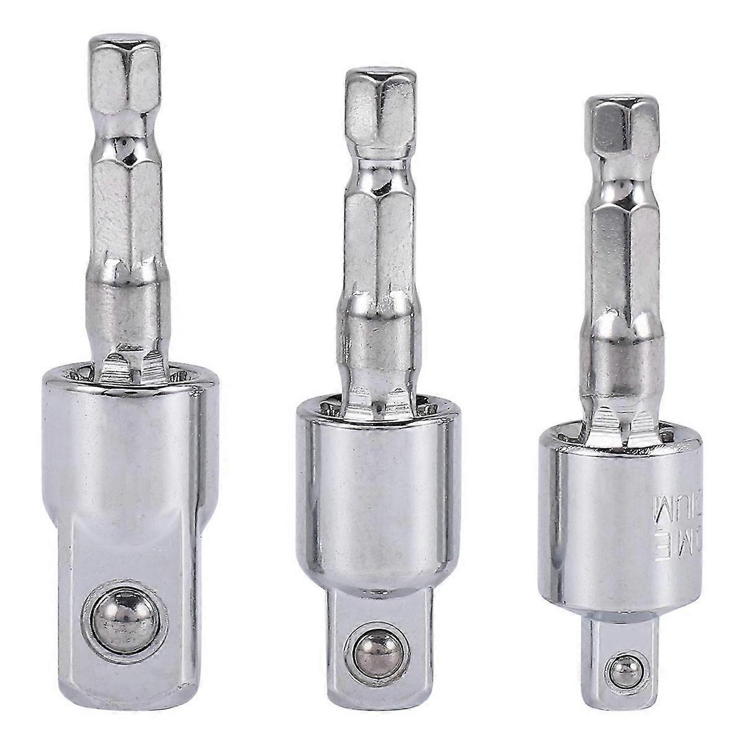 3 Pack Impact Grade Socket Adapter 360-Degree Universal Socket Set