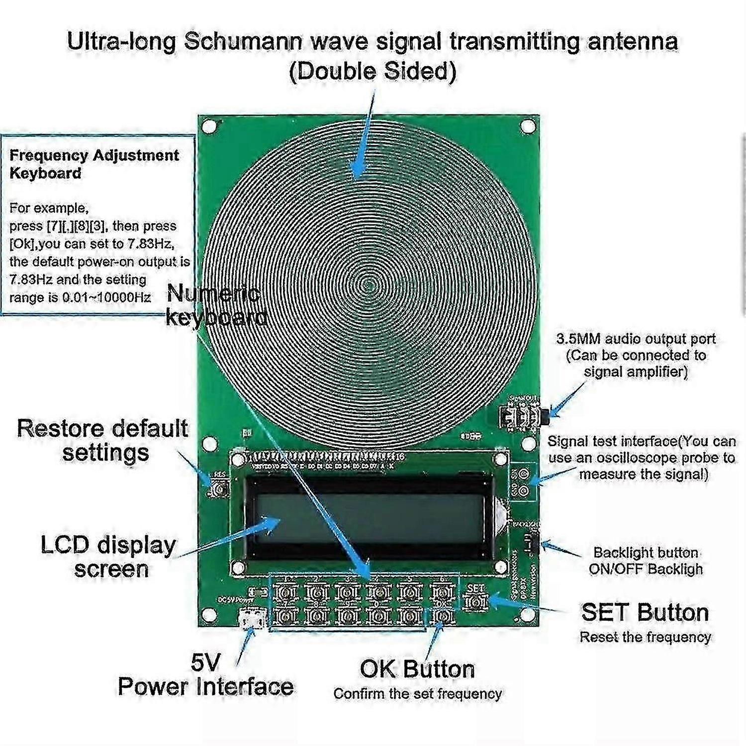 Healflux Custom Frekvensgenerator V2, Schumann Resonansgenerator
