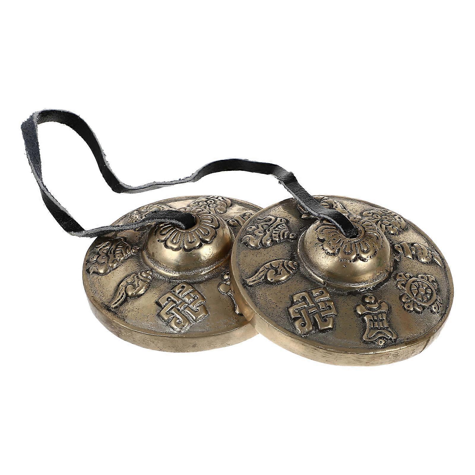 Copper Handmade Yoga Bell for Buddhist Meditation Cymbal Bell