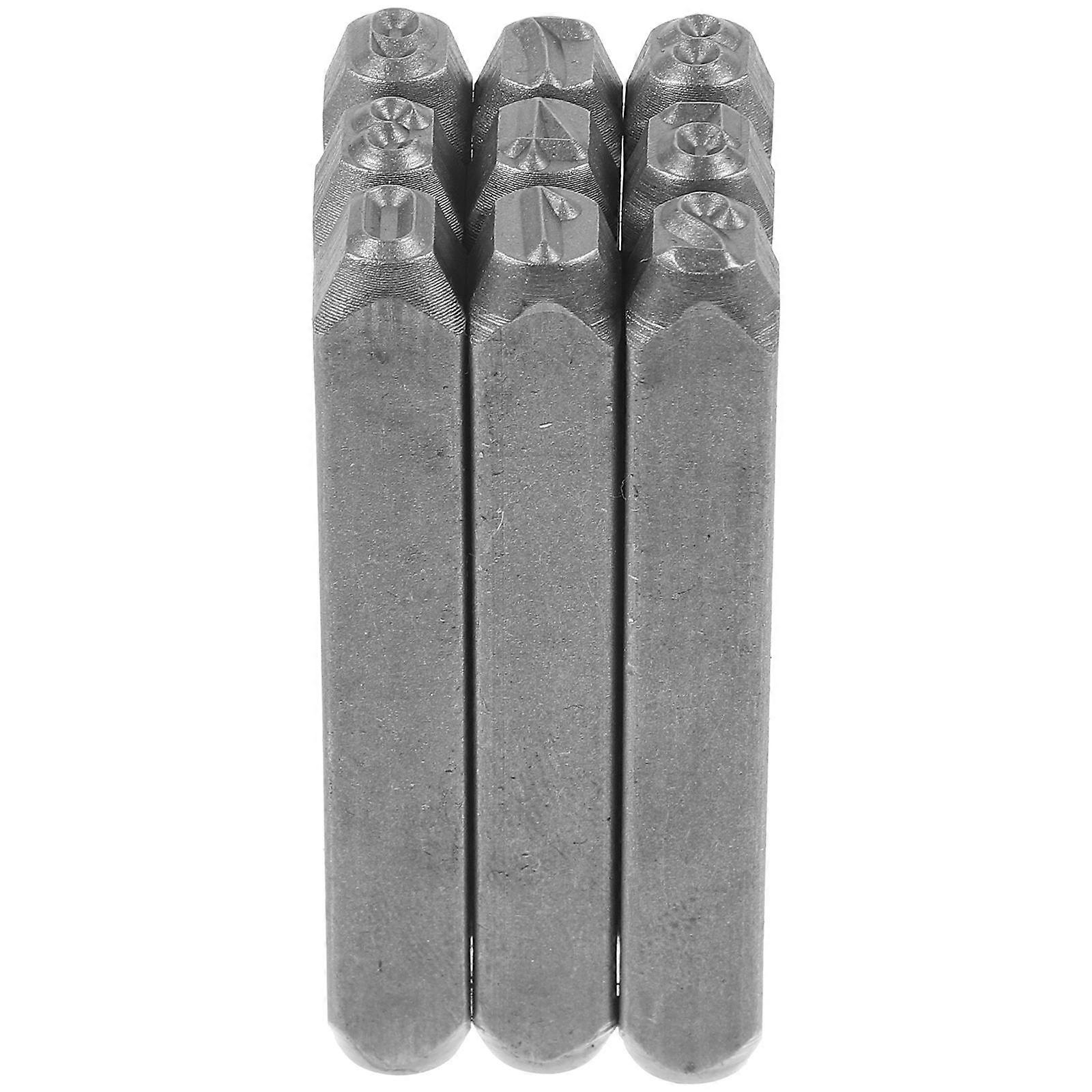 Number Stamp Steel Small Digital Stamping Tool Kit for 9Pcs