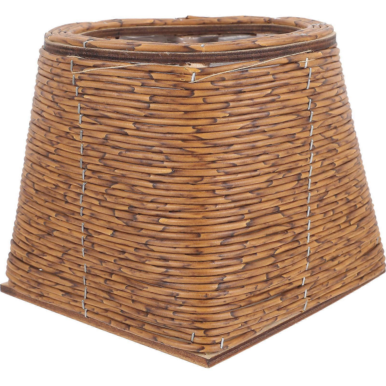 Light Brown Rattan Basket Woven Flower Planter for Storage Use Hand Woven