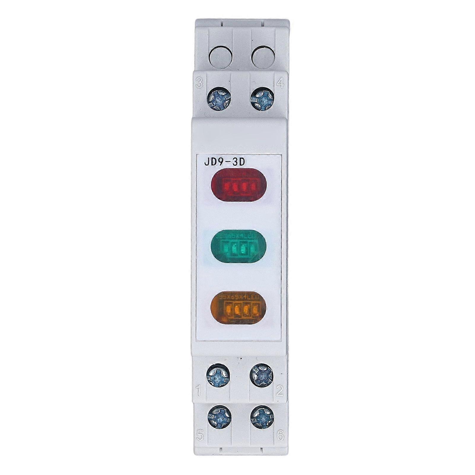 DIN Rail Indicator Light Red Yellow Green LED Indicator Lamp for Magnetic Starter Contactor AC DC 230V