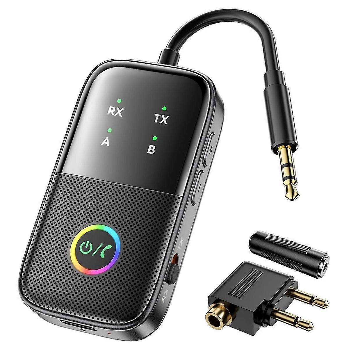 Bluetooth  mitter Receiver,2-in-1 Airplane Bluetooth Adapter for , Gyms, ,Low Latency and HD for Car Home Stereo