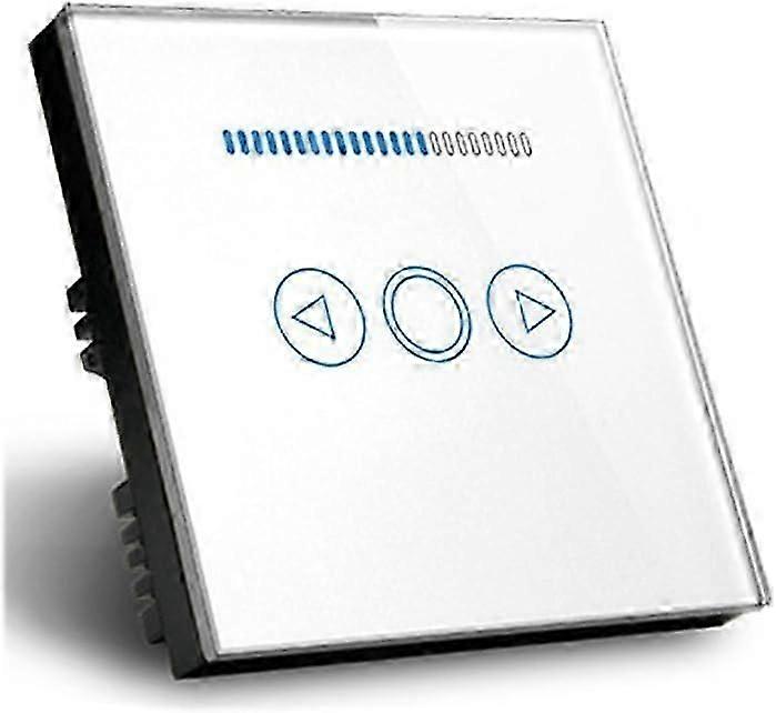 500W LED Touch Dimmer Switch Crystal Panel LED Light Switch White