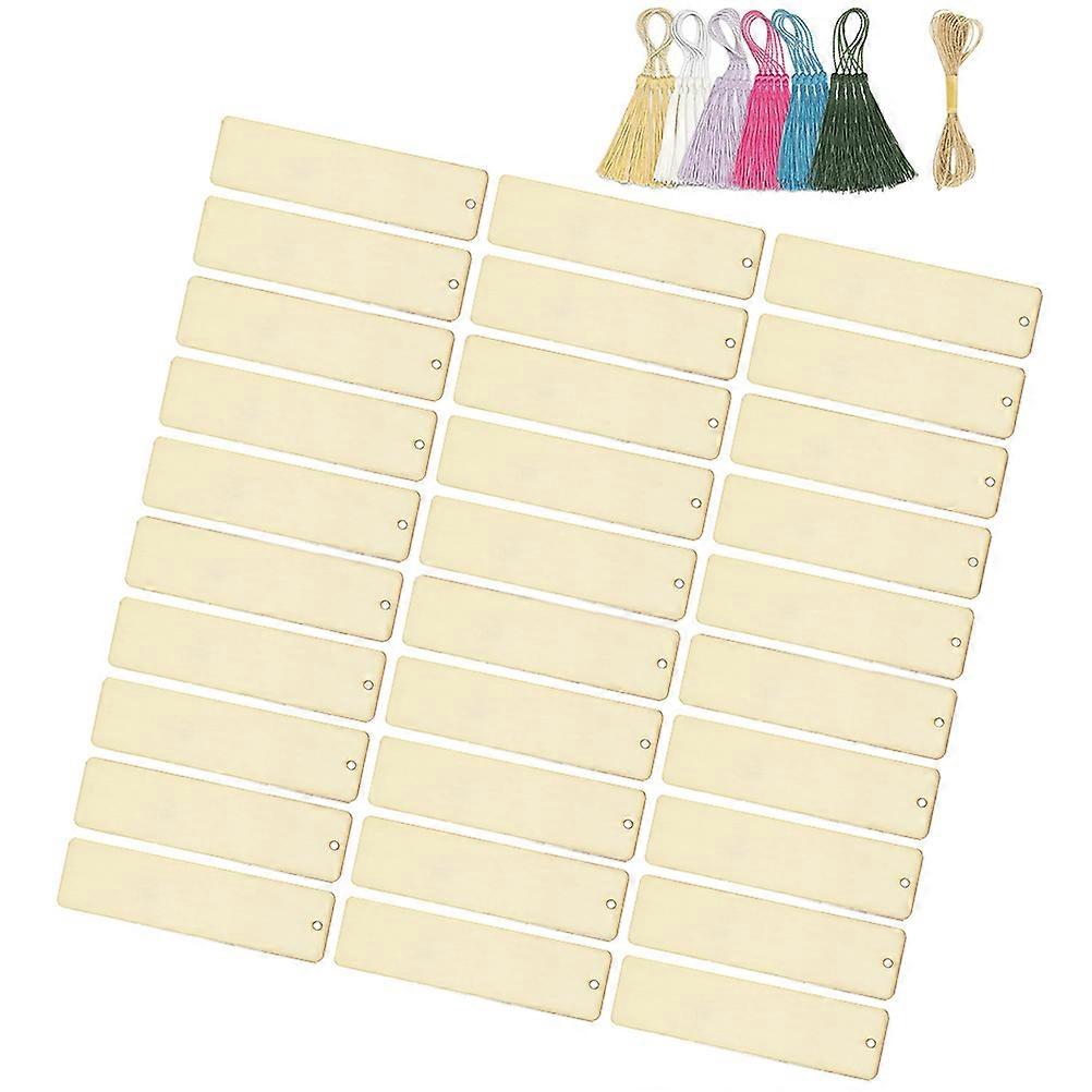 Beige Wood Bookmarks Handmade for Blank DIY Crafting 5Sets Page Markers