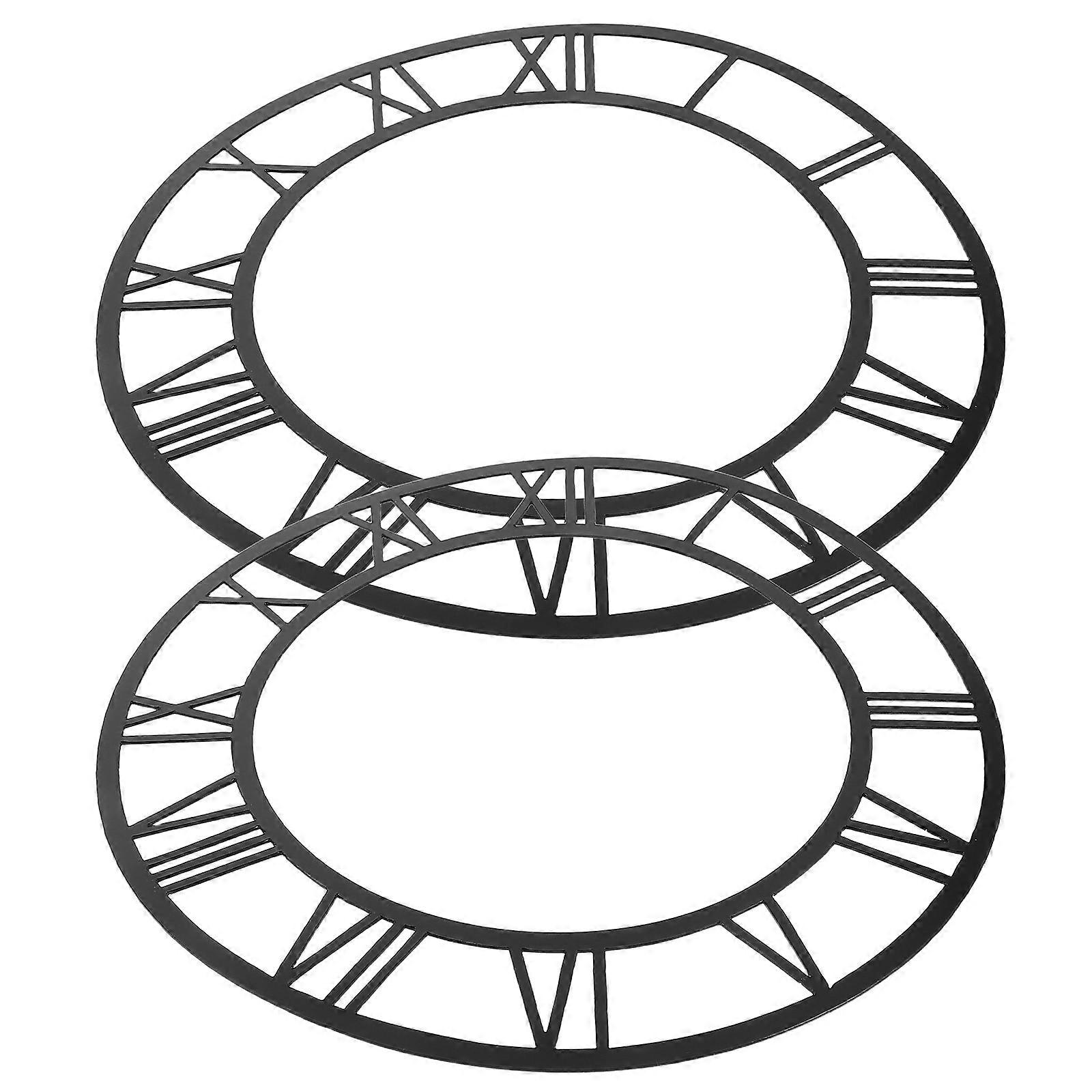 Acrylic Mirror Decoration Roman Numerals Clock Sticker 10Pcs Pack