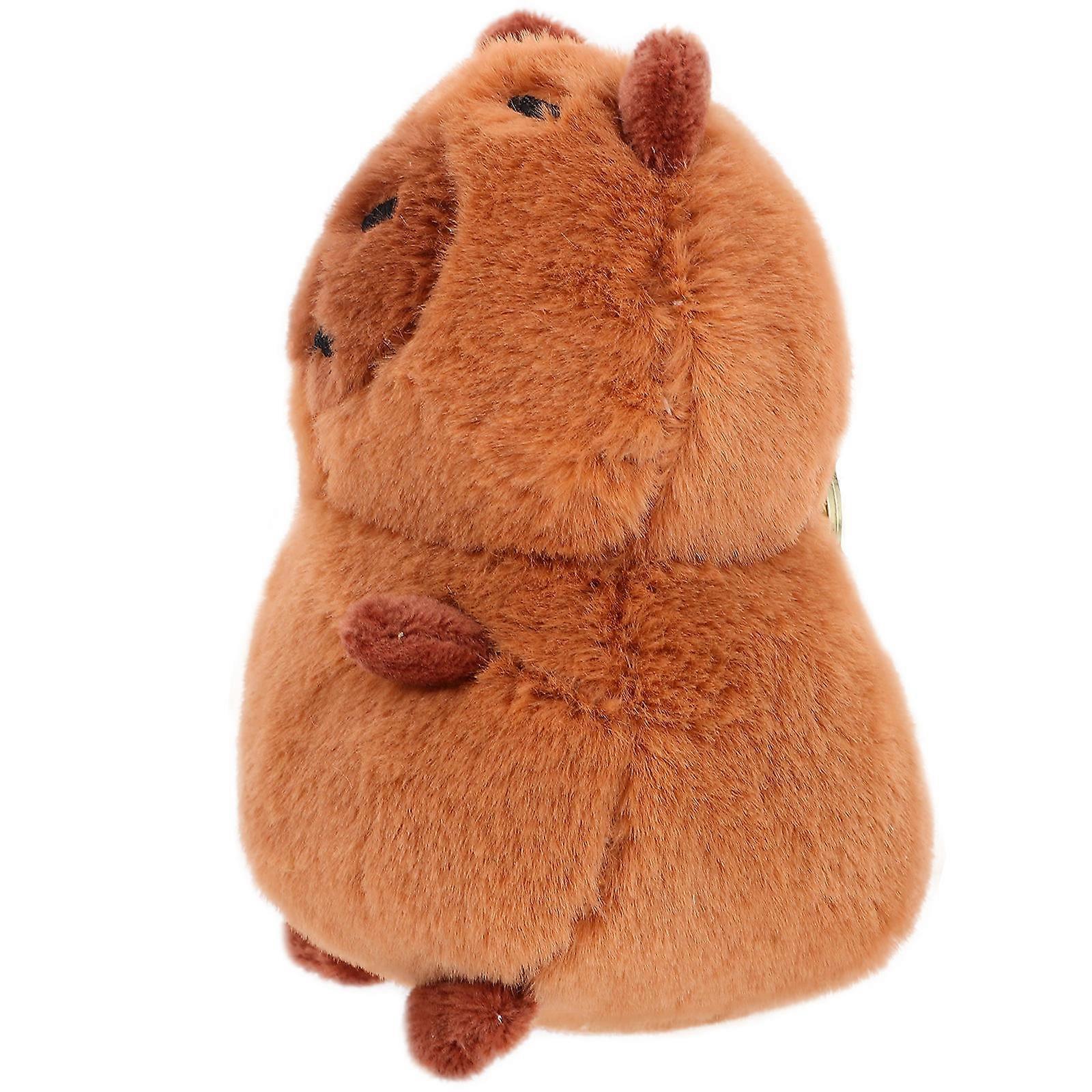Plush Capybara Key Chain Set with 3Pcs Stuffed Capybara Ornaments