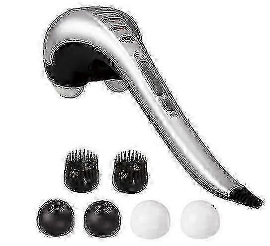 جهاز تدليك يدوي للرقبة والظهر، تدليك عميق للأنسجة، متوافق مع الكتف والساق والقدم والعضلات، جهاز تدليك كهربائي مزدوج الرأس لكامل الجسم