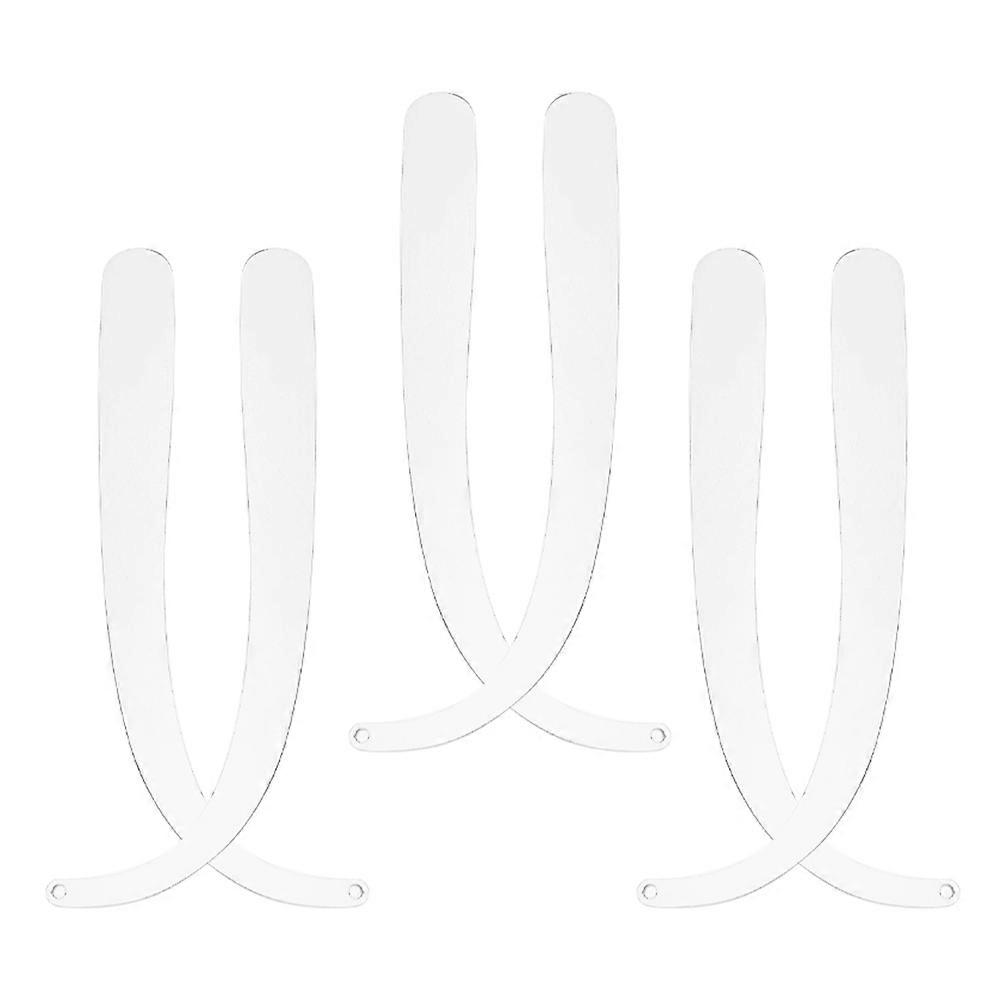 Salon Use Acrylic Earring Sticks Transparent 6Pcs Ear Display Rack