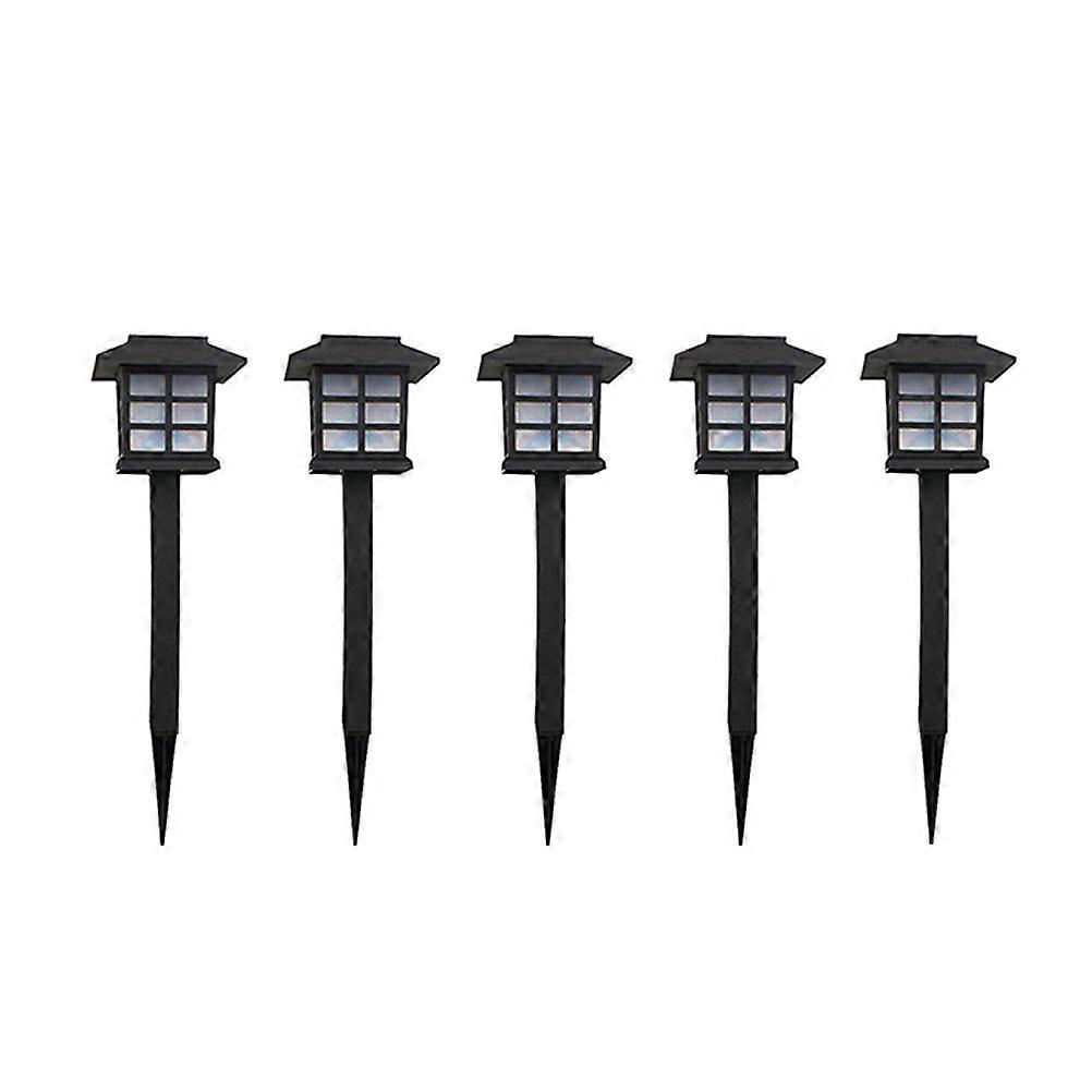Solar Powered Pathway Lights Black Outdoor for Lighting Use 15Pcs