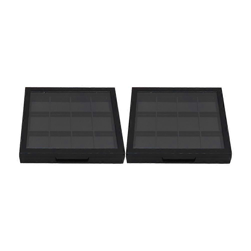 Eyeshadow Palette Holder Cosmetics Storage Cases Travel Lipstick Organizer 9.9x2.2cm Simple Design 2Pack