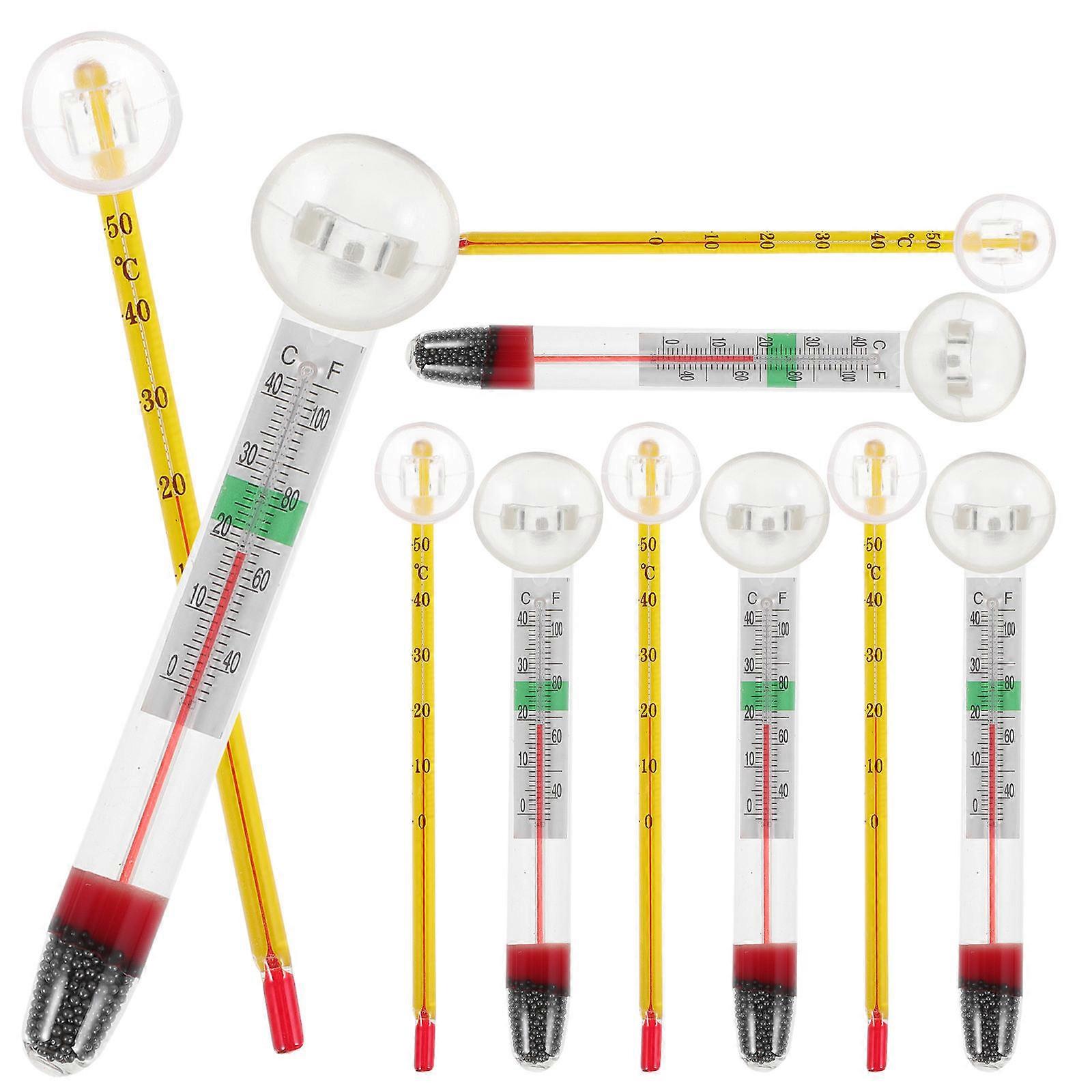 Aquarium Temperature Gauge 30 Pcs Fish Tank Accessories Temperature Monitoring Pet Care Assorted Color Long Design