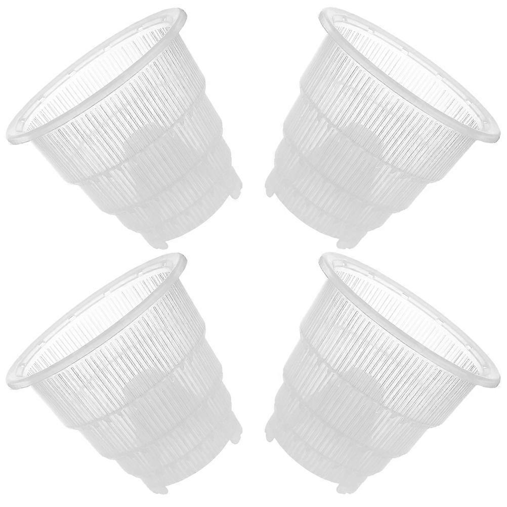 Clear Plastic Orchid Pots Transparent for Root Airflow 8Pcs