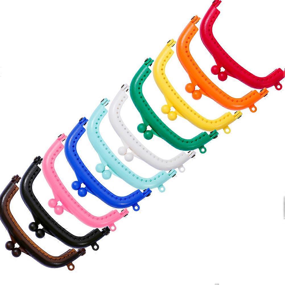 Semicircular Black Color Clamp Lock Purse Frame Accessories 8.5Cm For Craft Makers And Accessories Making 3Pcs