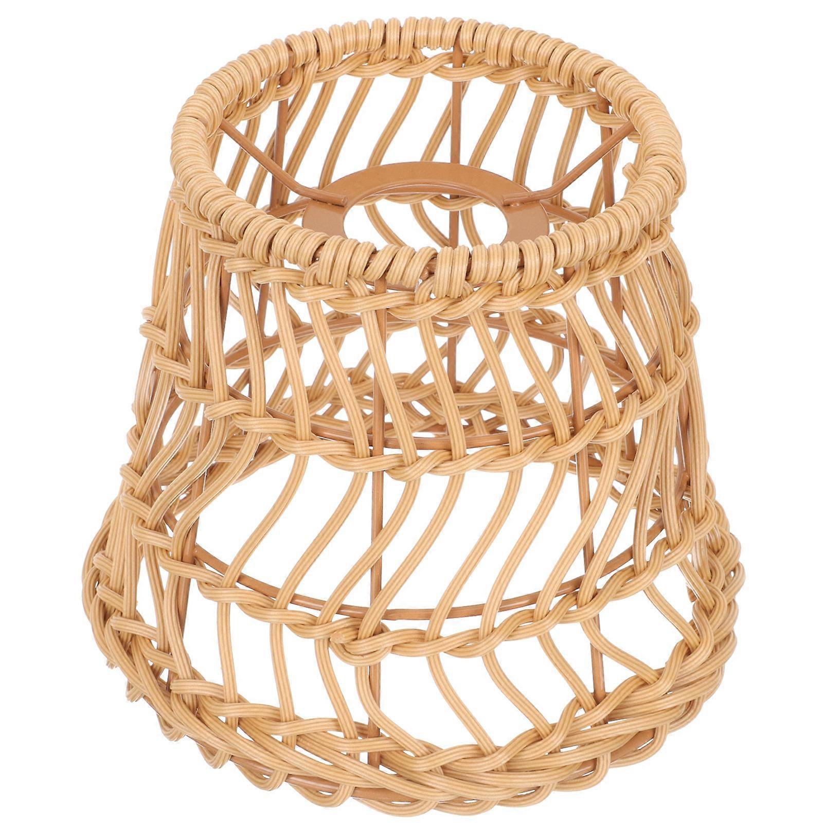 Ceiling Lamp Woven Lampshade for Decoration 4Pcs Khaki