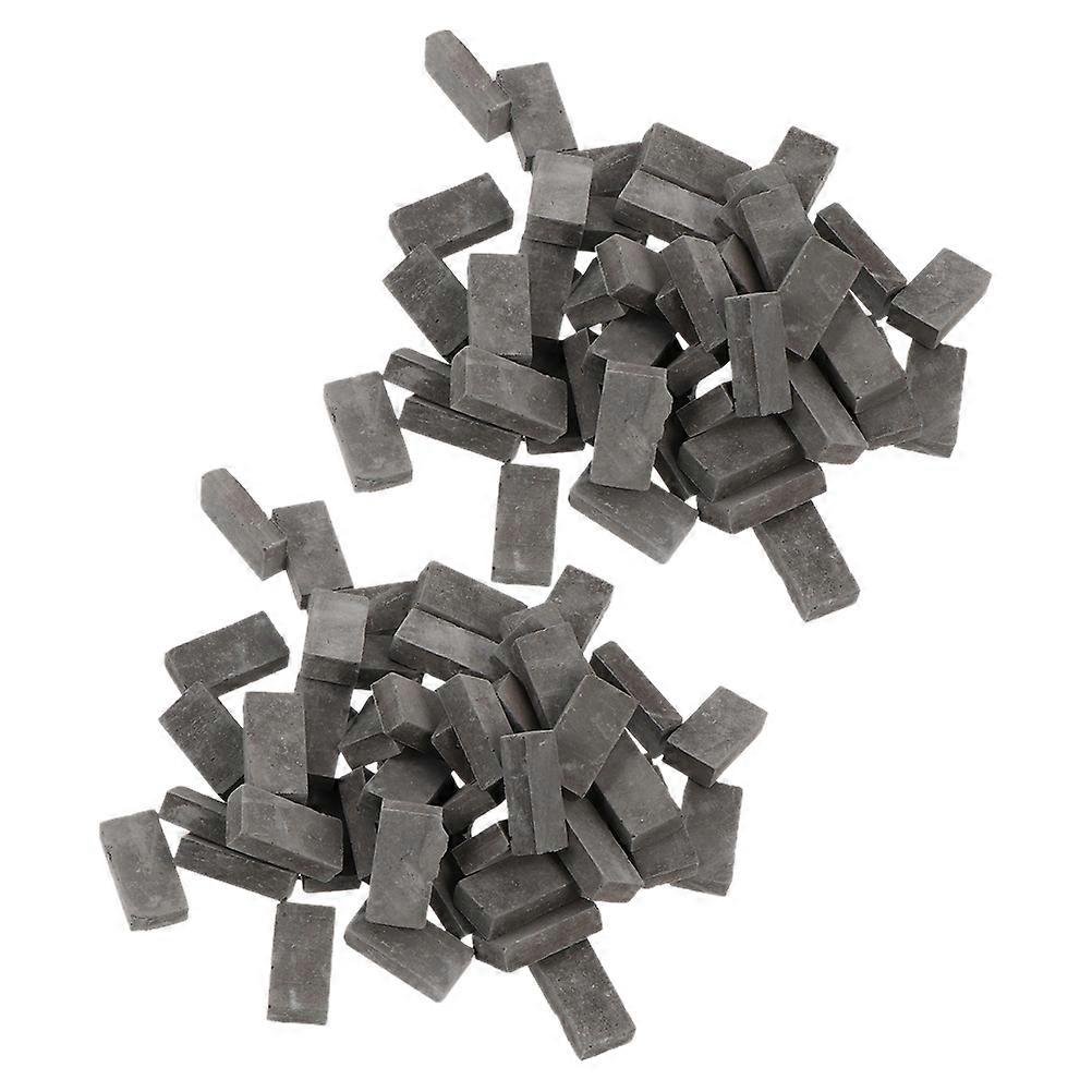 Clay Miniature Bricks for DIY Landscaping 200Pcs Grey Brick Models