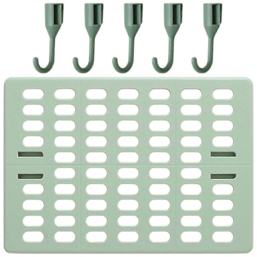 3Sets Wall Storage Rack Peg Board for Storage Green Plastic Organizer