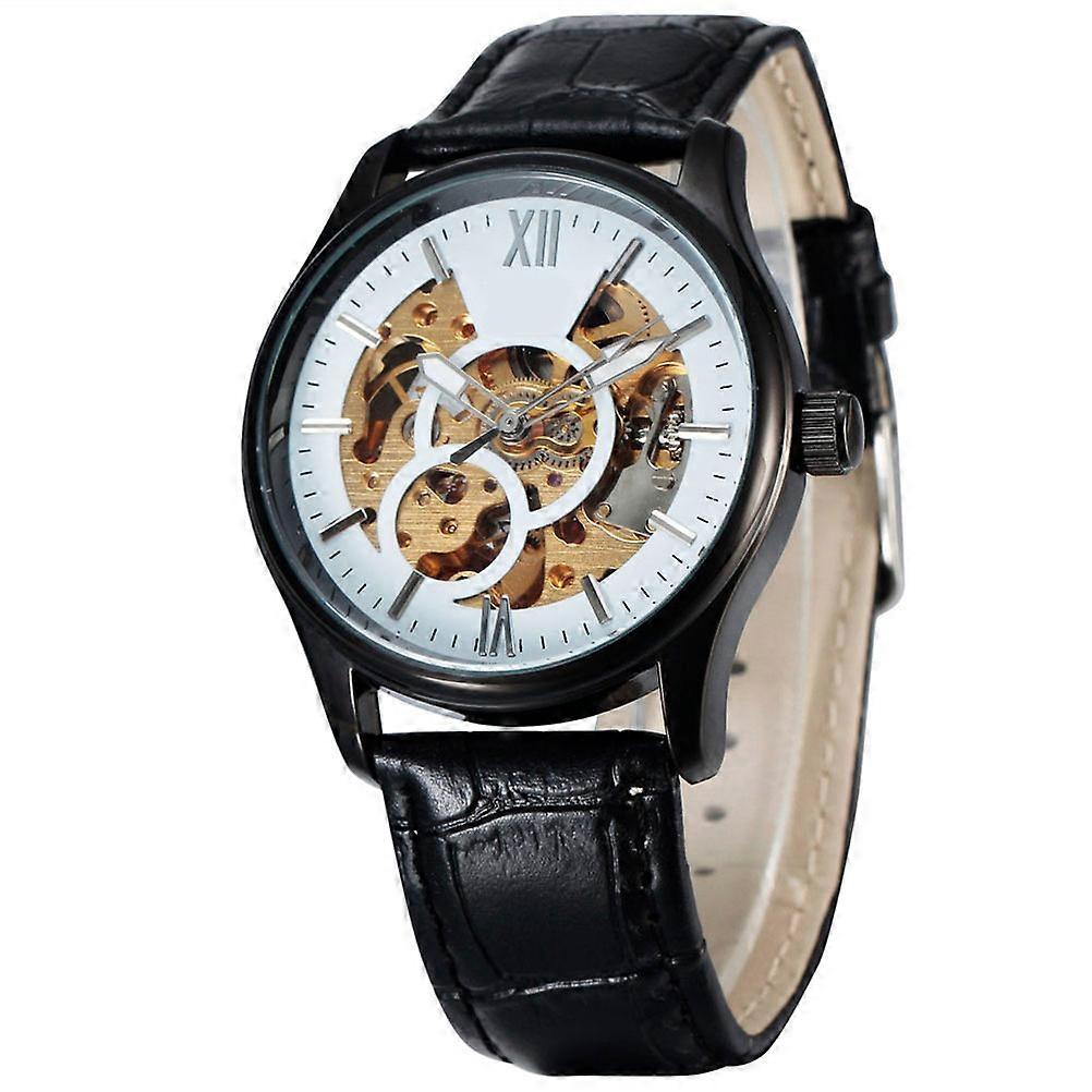 3Pcs Men's Automatic Mechanical Watch with Comfortable PU Band and