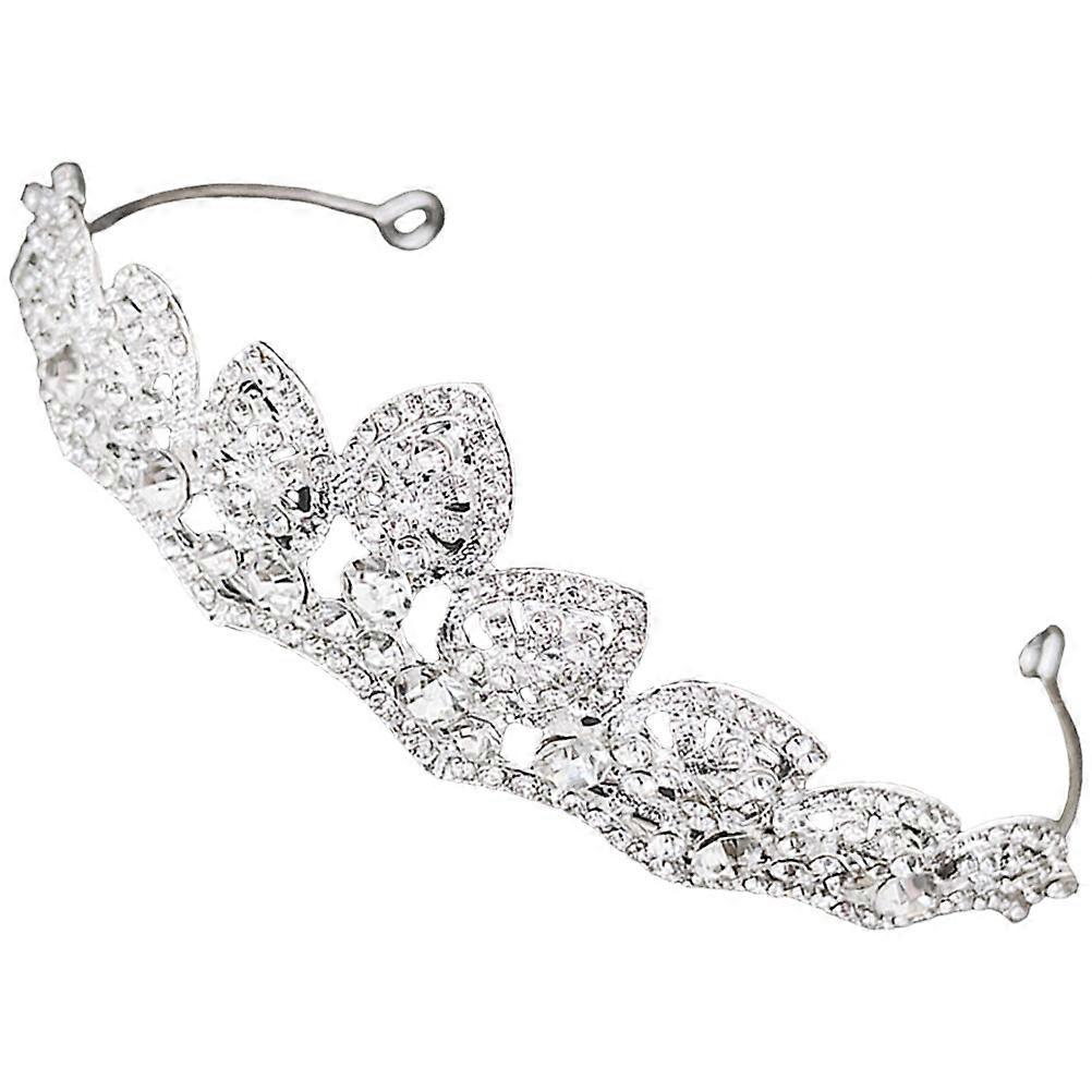 5Pcs Silver Wedding Tiara Rhinestone Design Ornament for Bride