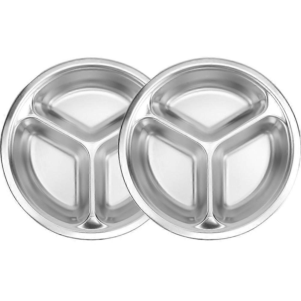 Stainless Steel Divided Lunch Tray for Home Use 4Pcs Set