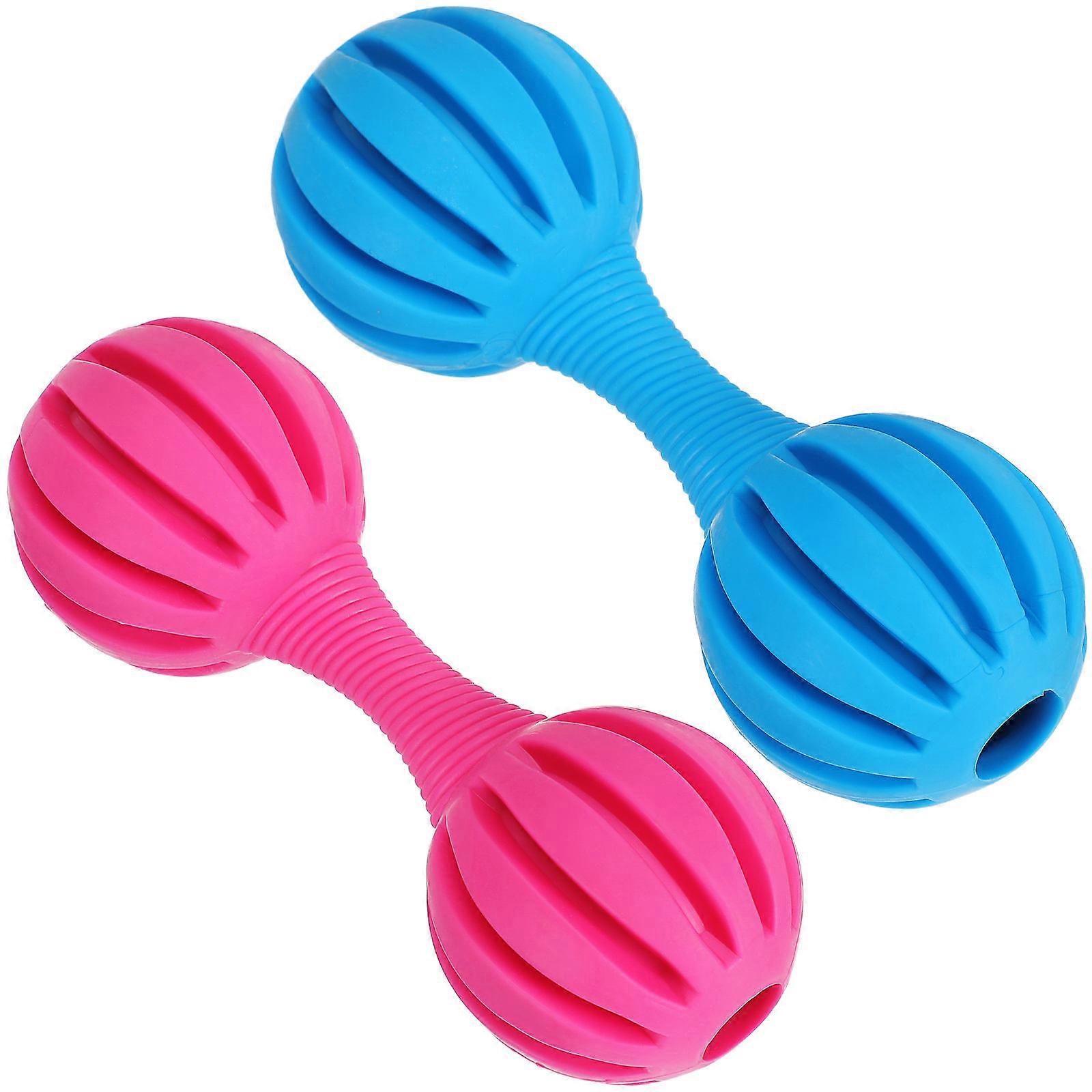 Wearable Rubber Toys for Dog 4 Pcs Linear Amusing Shaking Bells Indoor for Pet Dog Assorted Color Bite Resistance