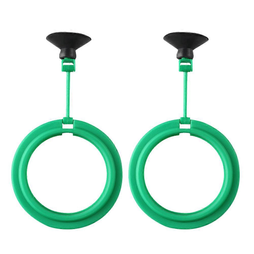 Fish Tank Ring Feeder Floating Food Circle for Feeding 2Pcs Green Color