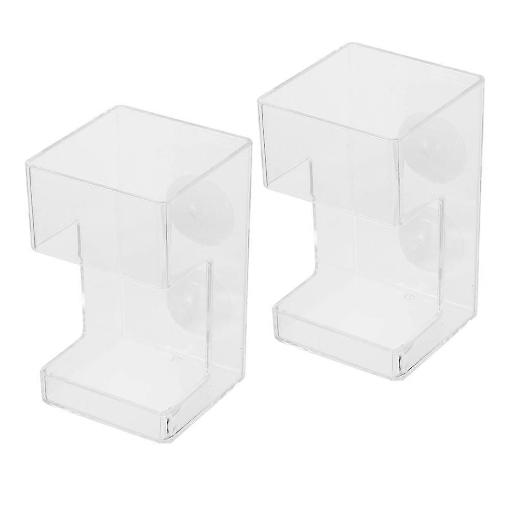 Aquarium Fish Feeder Acrylic Feeding Ring with Suction Cup 6Pcs