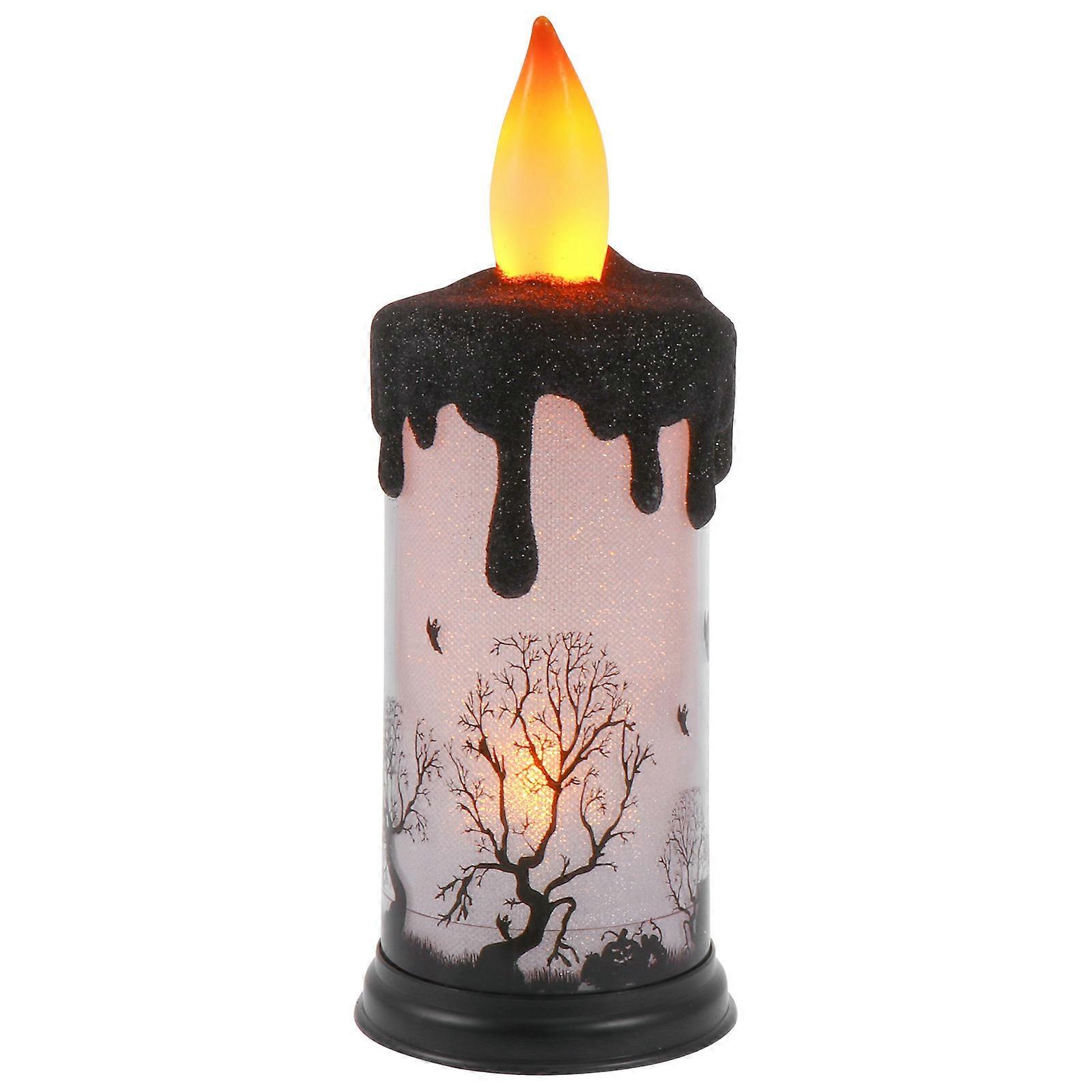 Halloween Decorative Electric Candle Lamp 2Pcs Candle Shape Light