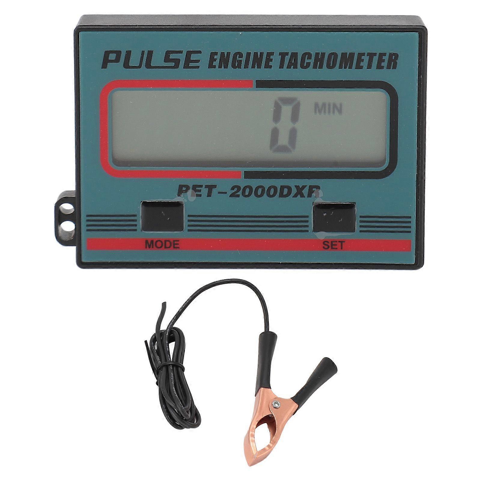Pulse Engine Tachometer Small Handheld Digital Induction LCD Display for Lawnmower Chain Saw