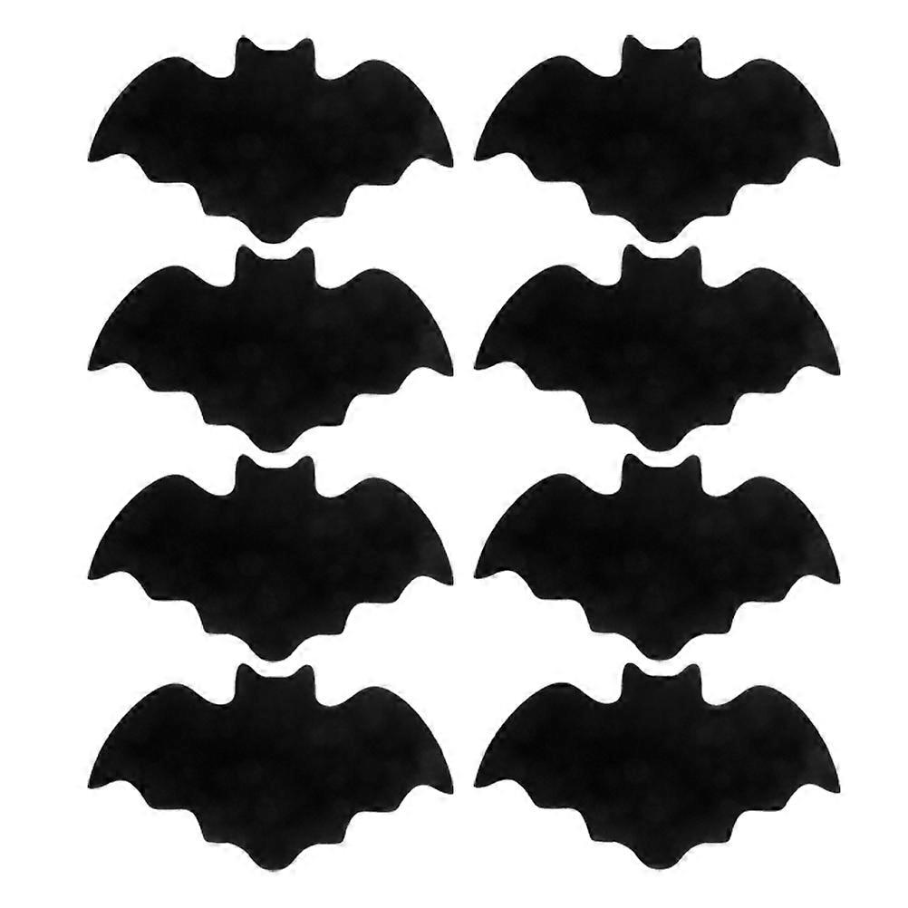 Black Halloween Bat Felt Placemats for Table Decor 16Pcs Set