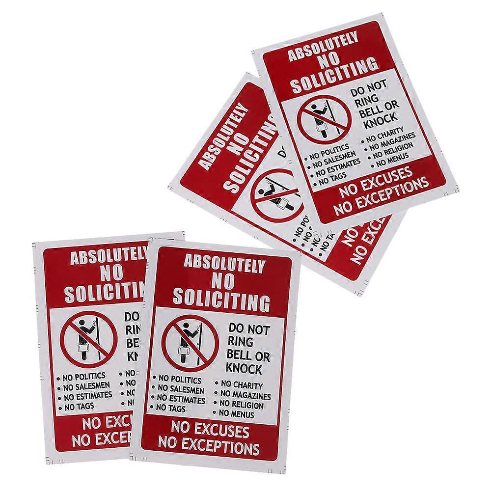 No Entry Decals Durable PVC Sign for Shop 8Pcs Waterproof