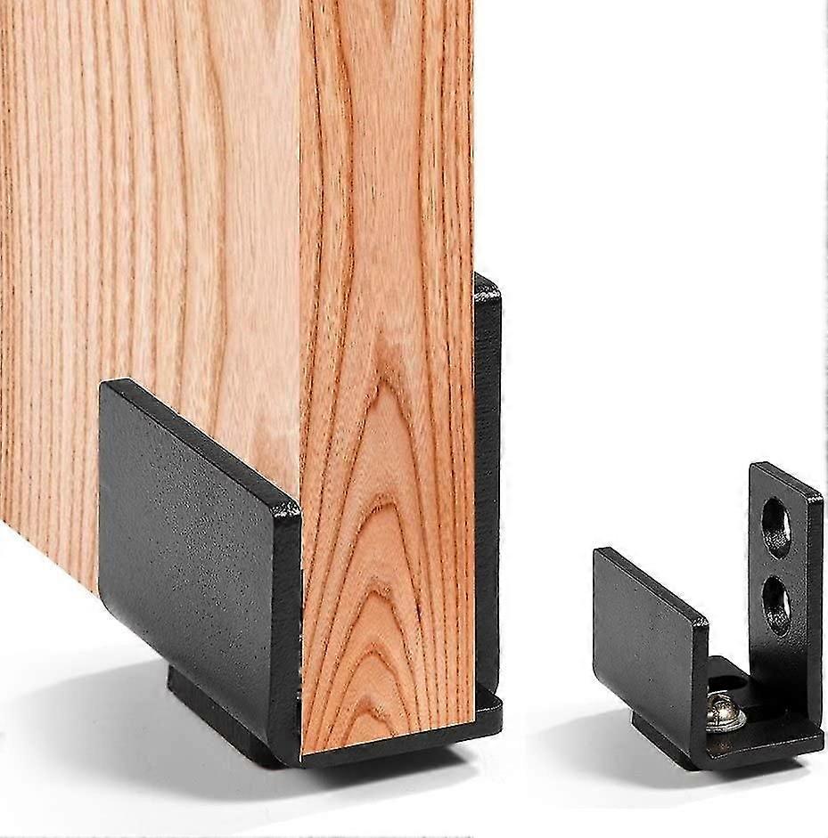 Gulvstyr skydedør hardware vægmonteret sort kulstofstål skydedørsguide