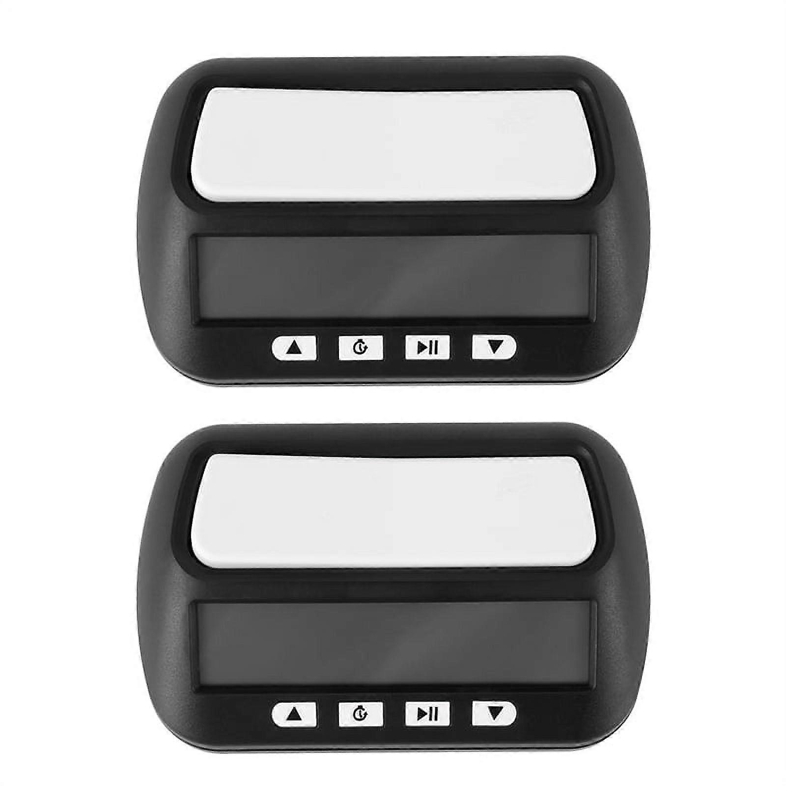 2X Chess Clock, Digital Chess Timer & Game Timer, 3-In-1 Multipurpose Portable Professional Clock Black