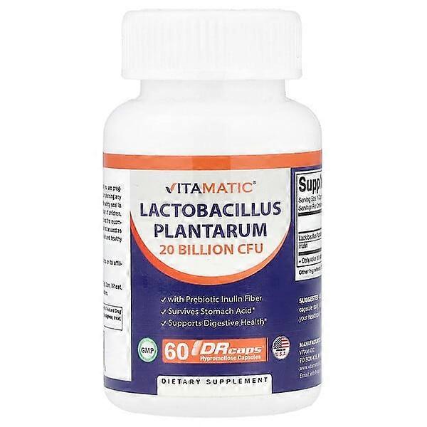Vitamatic, Lactobacillus Plantarum, 60 DRcapsÃÂÃÂÃÂÃÂÃÂÃÂÃÂÃÂ® Hypromellose Capsules