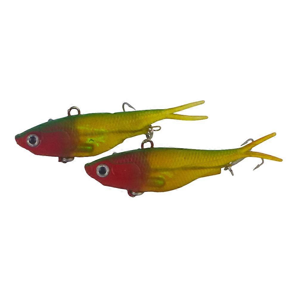 Swimerz 95Mm Soft Vibe Blush Green 2 Pack Baits & Lures