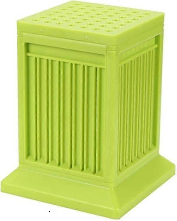 Reusable Grill Meat Cutting Tool - 49 Holes Spit Maker Kebab Making Box (Green)