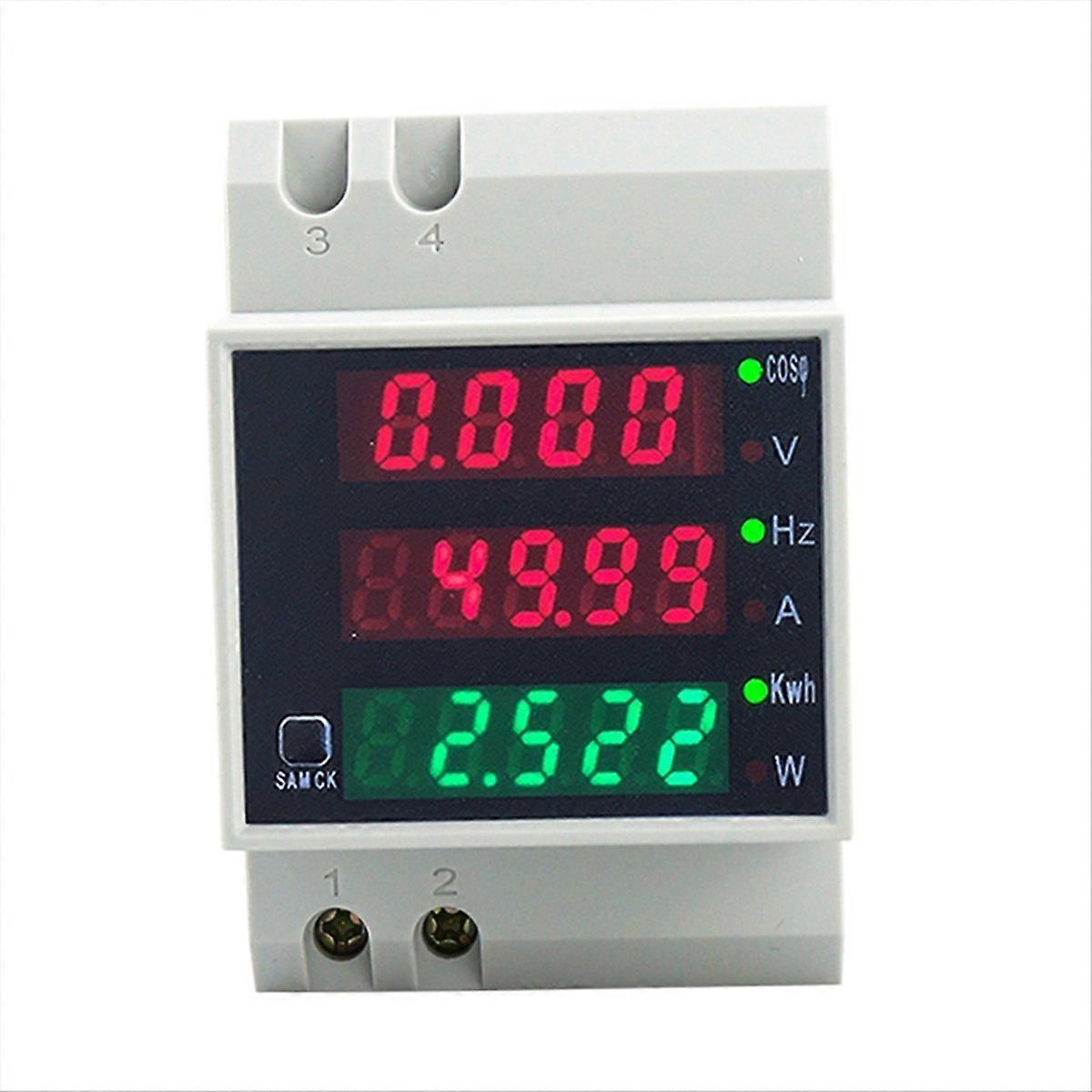 D52-2058 Wattmeter Volt Current Meter Power Factor Digital Meter,A