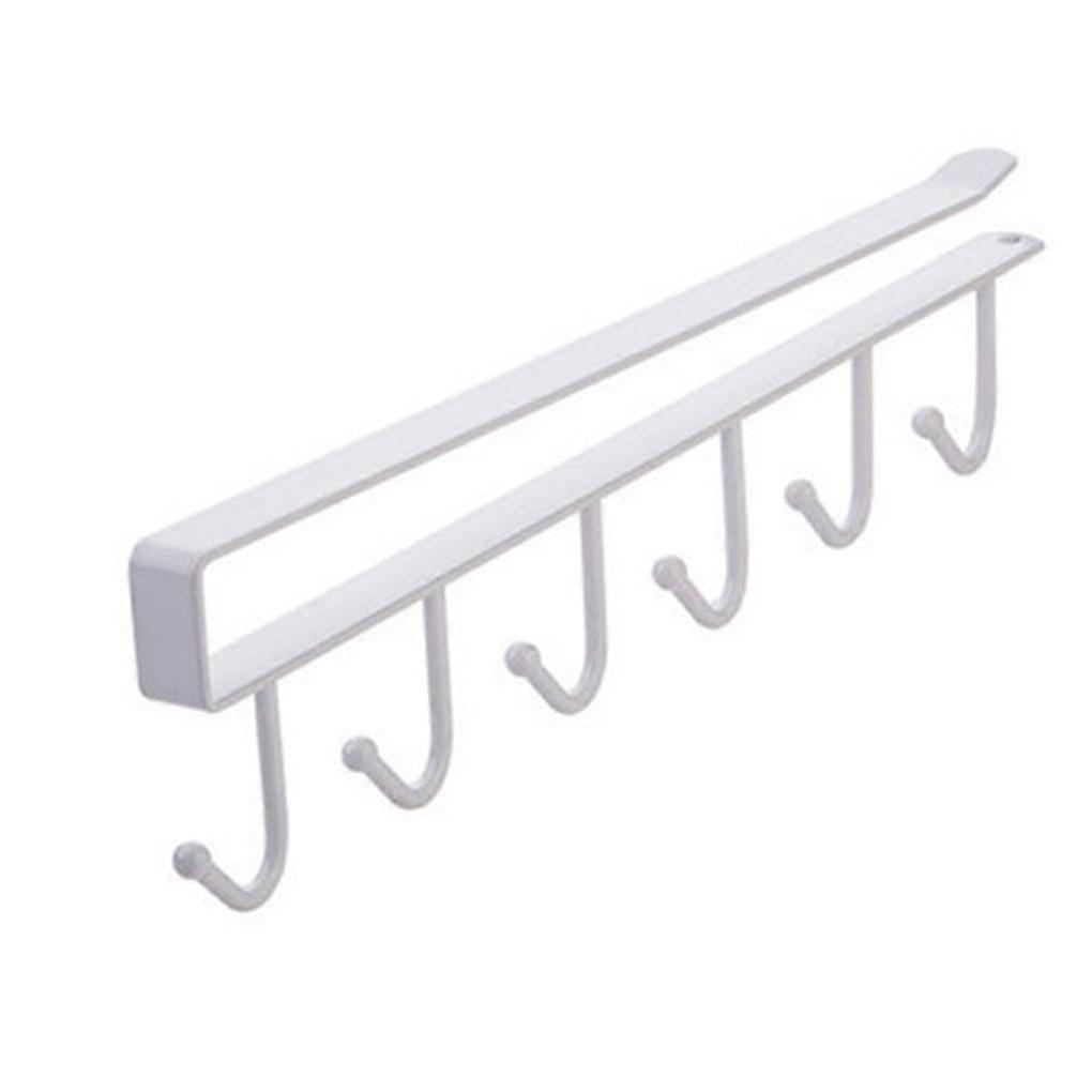 Under Cabinet Hanger Iron White Kitchen Holder Organizer Hanging Rack SpaceSaving Shelf Hook
