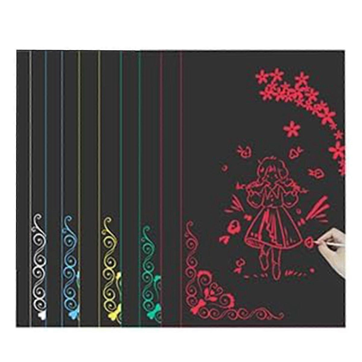 A4 Rainbow Scratch Paper, 50 Sheets for Scratch Art