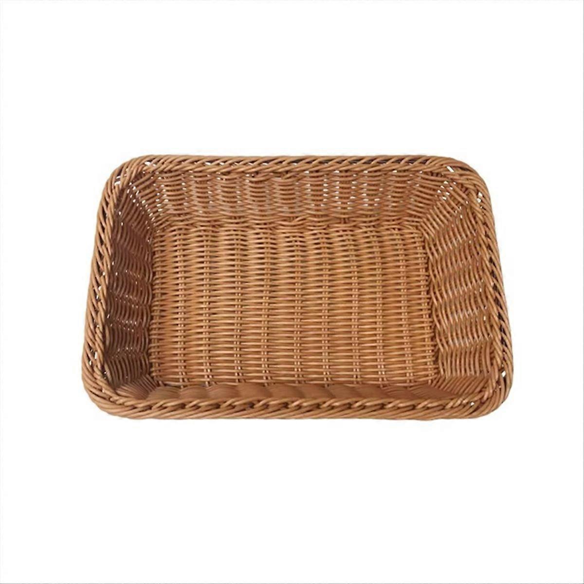 Handmade Rattans Work Storage Trays Fruit Vegetables Bread Baskets