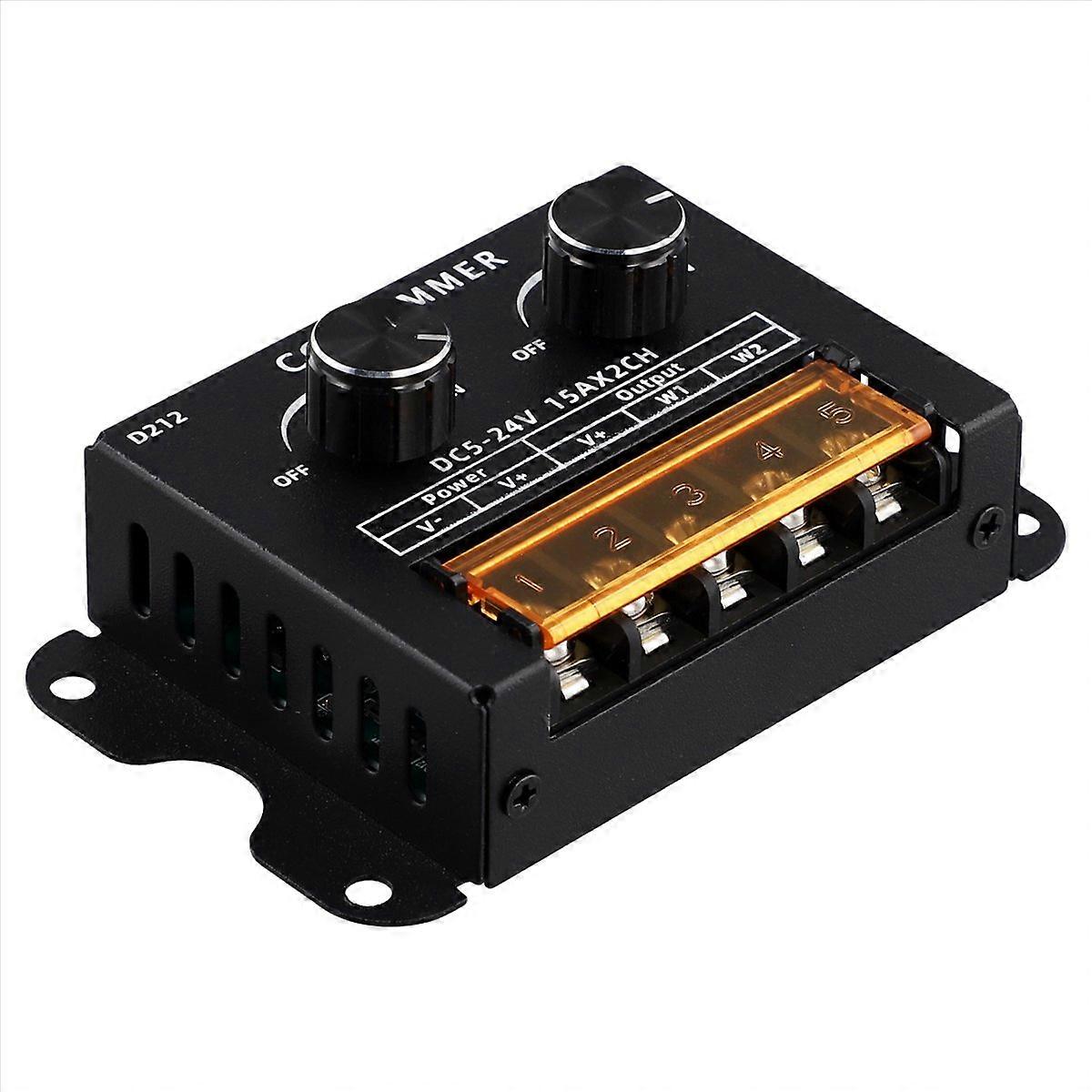 LED Controller DC 5-24V 15A Dimmerable CCT Dual Color Temperature LED